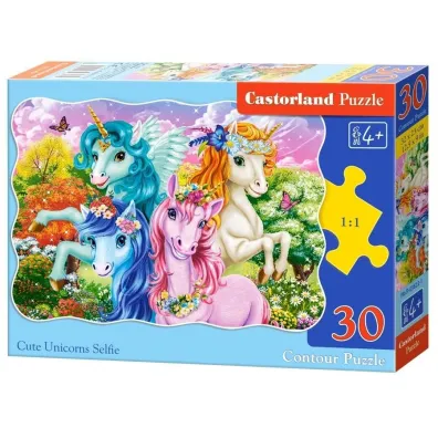 Puzzle 30 el. Cute Unicorns Selfie Castorland