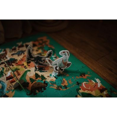 Puzzle edukacyjne z figurkami 3D Dinozaury 6+ Janod