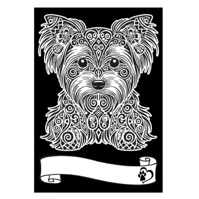 Kolorowanka Welwetowa A4 Yorkshire Terrier