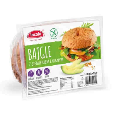 Incola Bajgle z siemieniem lnianym bezglutenowe 2 x 95 g