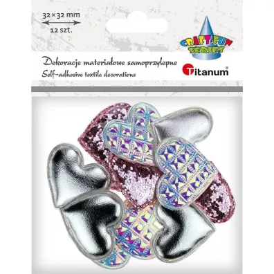 Titanum Dekoracje samoprzylepne serca 32x29mm