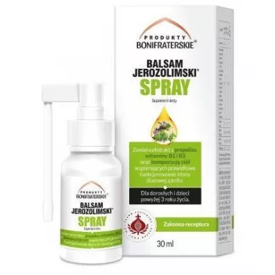 Produkty Bonifraterskie Balsam Jerozolimski w sprayu Suplement diety 30 ml