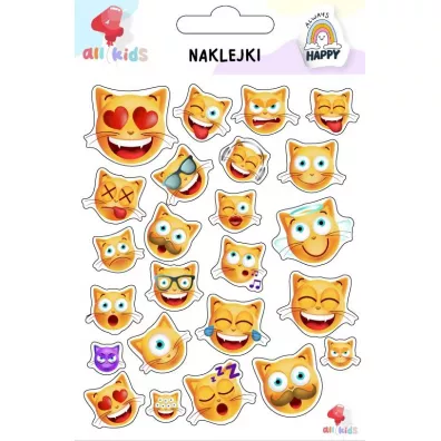 All4Kids Naklejki dla dzieci Kotki emotki
