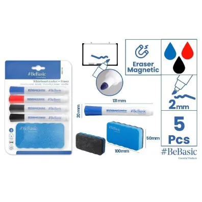 BeBasic Marker do tablic 4 szt z g�bk�