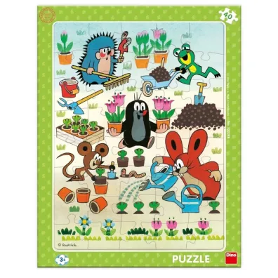 Puzzle ramkowe 40 el. Krecik w ogr�dku Dino Toys