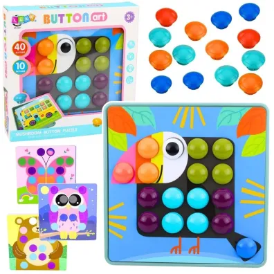 Kreatywne puzzle geometryczne 53el. LeanToys