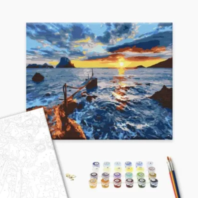Brushme Malowanie po numerach - Na zachodzie s�o�ca 40x50cm