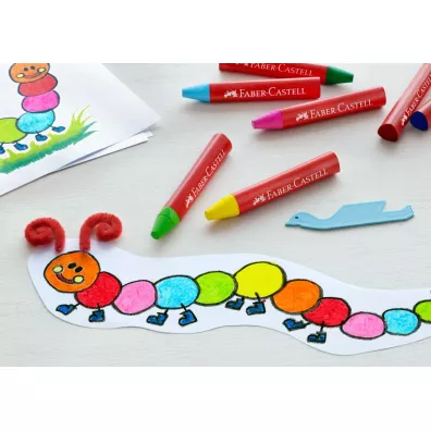 Faber-Castell Kredki �wiecowe Jumbo  w kasetce 12 szt.
