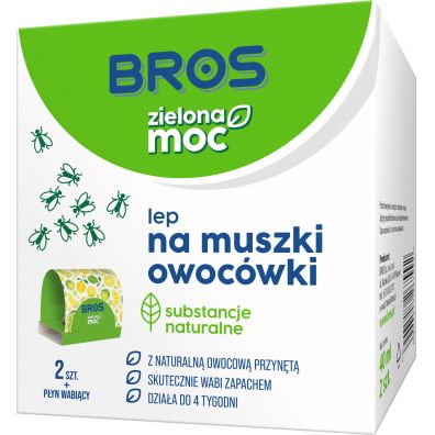 Bros Zielona Moc lep na muszki owocówki 2 szt.