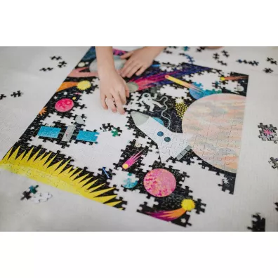 Puzzle rodzinne wiecce w ciemnoci Kosmos 8+ Mudpuppy