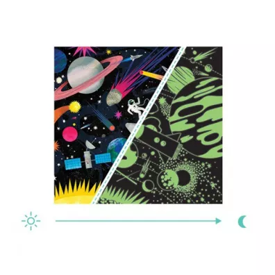 Puzzle rodzinne wiecce w ciemnoci Kosmos 8+ Mudpuppy