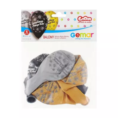 Gemar Balony Premium Szcz�liwego Nowego Roku 30cm