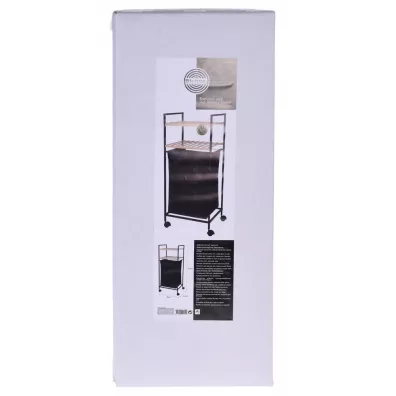 Bathroom Solutions Rega azienkowy z koszem na pranie Czarny