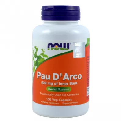 Now Foods Pau DArco 500 mg Suplement diety 100 kaps.