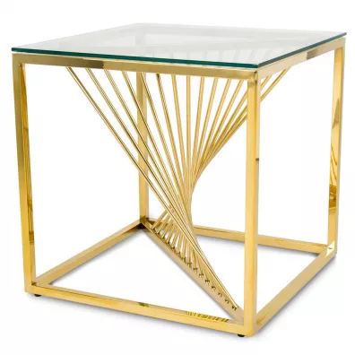 HowHomely Stolik kawowy Laine Gold 55 cm