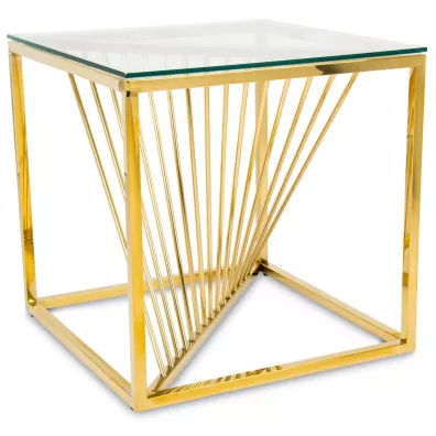 HowHomely Stolik kawowy Laine Gold 55 cm