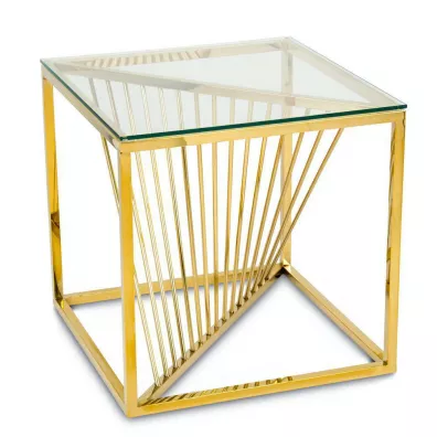 HowHomely Stolik kawowy Laine Gold 55 cm
