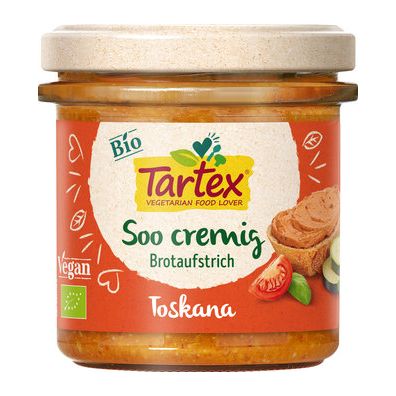 Tartex Pasta kremowa z bakaanem i cukini bezglutenowa 140 g Bio