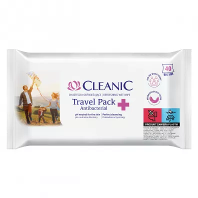 Cleanic Chusteczki odwieajce Antibacterial Travel Pack 40 szt.