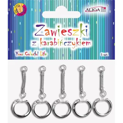 Zawieszki z karabi�czykiem 6cm