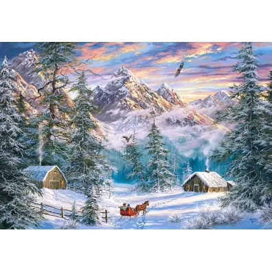 Puzzle 1000 el. Bo�e Narodzenie w g�rach Castorland