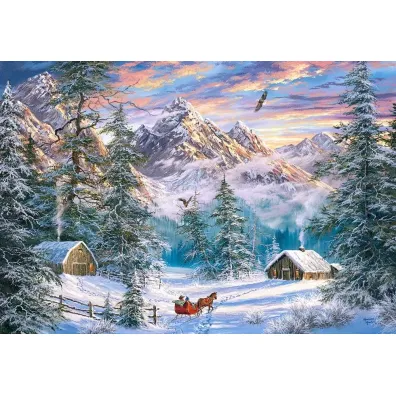 Puzzle 1000 el. Bo�e Narodzenie w g�rach Castorland