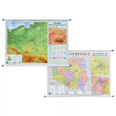 Mapa Polski A2 Dwustronna �cienna