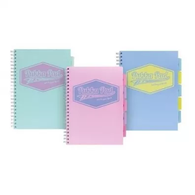 Pukka Pad Project Book Pastel A4 linia 100 kartek 3 szt.