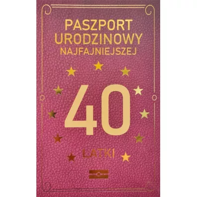 Yeku Karnet Urodzinowy 40 JCX-038