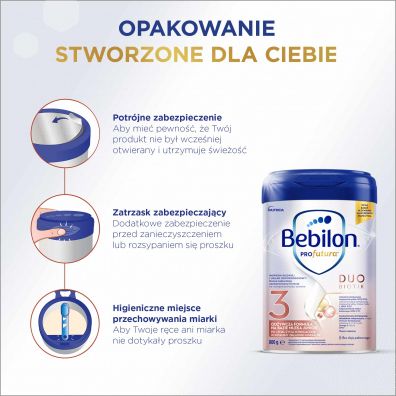 Bebilon Profutura Duobiotik 3 Formuła na bazie mleka po 1. roku życia 800 g
