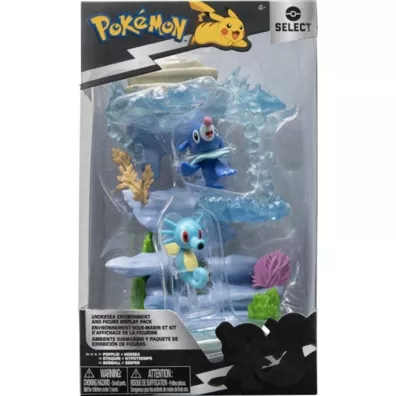 Pokemon Select Environment Zestaw Podwodny wiat Popplio Horsea 15 cm