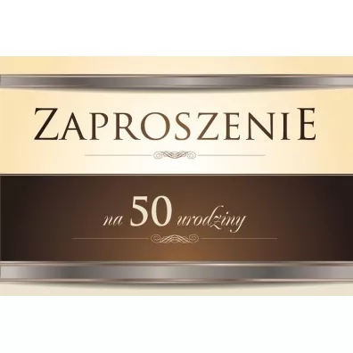 Trend Zaproszenie Urodziny 50 ZT08 10 szt.