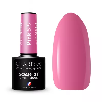 Claresa Soak Off UV/LED Pink lakier hybrydowy 519 5 g