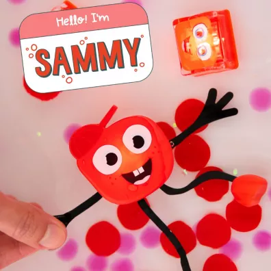 Glo Pals Posta� do k�pieli Sammy - zestaw z dwiema kostkami sensorycznymi �wiec�cymi w wodzie