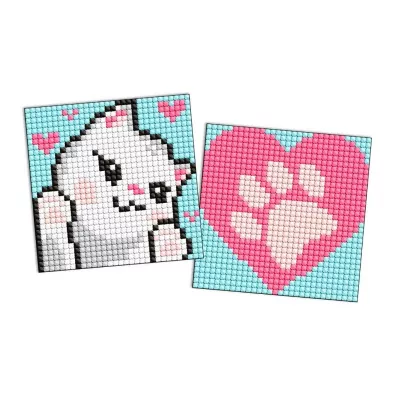 Diamentowa mozaika na naklejce IDEYKA 9x9 cm kids Bia�e �apy