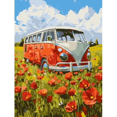 Ideyka Malowanie po numerach - Podr� w czerwone 30x40cm