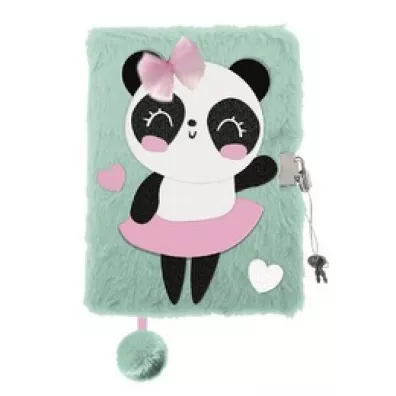 Pami�tnik A5 w�ochacz z k��dk� 3D My Little Friend Panda Ballerina 96 kartek