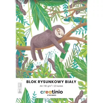 Top-2000 Blok rysunkowy Creatinio A4 Gadka biay 20 kartek