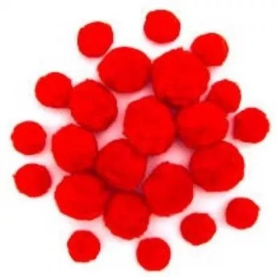 Brewis Pompony puszyste czerwone 24 szt.