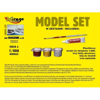 Mirage zest.d/sklej.Okr�t ORP Kaszub S06 840063 Mirage Hobby