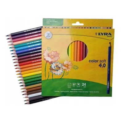 Lyra, Kredki o��wkowe Color Soft 4.0, 24 kolory
