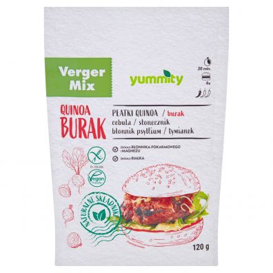 Yummity Verger Burger wegetariaski bezglutenowy z burakiem 120 g