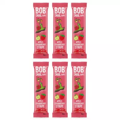 Bob Snail Przekska jabkowo-truskawkowa bez dodatku cukru Zestaw 6 x 14 g