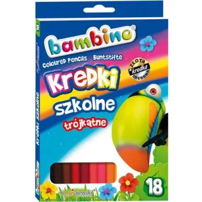 St. Majewski Kredki o��wkowe tr�jk�tne Bambino 18 szt.