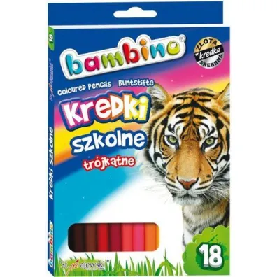 St. Majewski Kredki o��wkowe tr�jk�tne Bambino 18 szt.