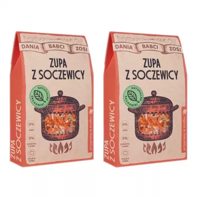 Dania Babci Zosi Zupa z soczewicy Zestaw 2 x 110 g