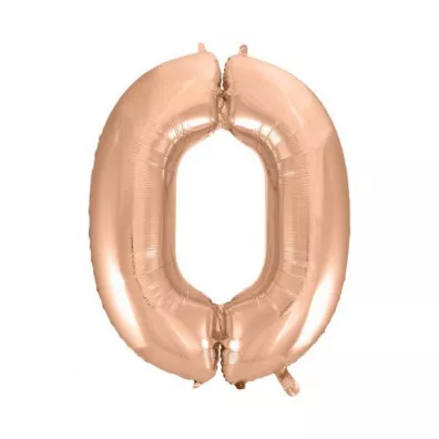 Godan Balon foliowy B&C "Cyfra 0" r�owo-z�ota HS-C45RZ0 92cm