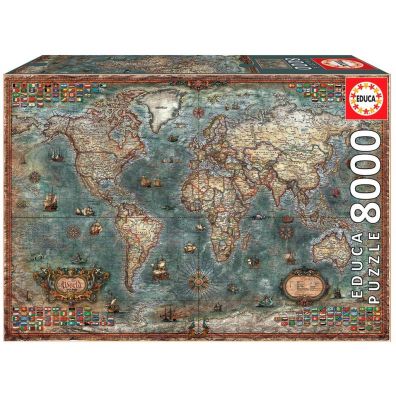 Puzzle 8000 el. Mapa historyczna wiata Educa