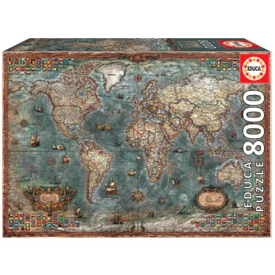 Puzzle 8000 el. Mapa historyczna �wiata Educa