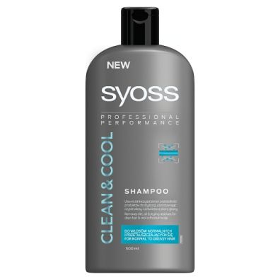 Syoss Men Clean & Cool Shampoo szampon do włosów mormalnych i szybko przetłuszczających się 500 ml